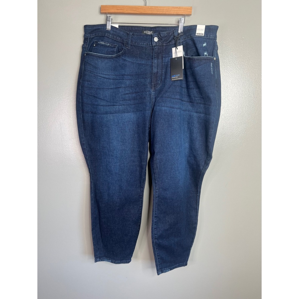 Judy Blue Cool Runnings Cool Tech Dark Wash Boyfriend Jeans 24W JB8114 DK New